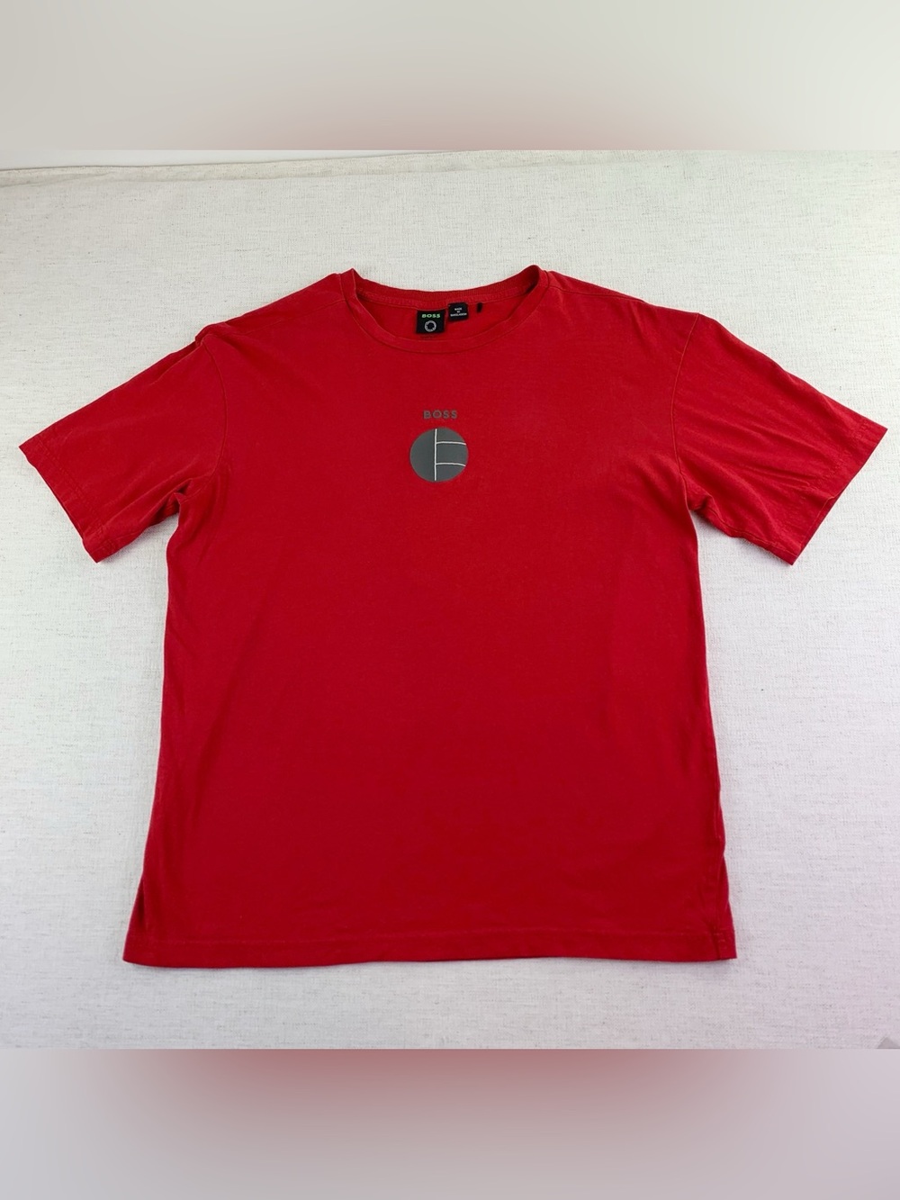 Boss men's Short Sleeve Crewneck graphic T-Shirt in red size M‎